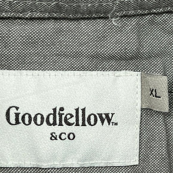 Goodfellow Shirt Men's XL Long-sleeve Button-down Slim Fit Gray Geometri… - Picture 5 of 7